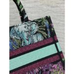 Dior Women CD Medium Book Tote Blue Multicolor Toile De Jouy Voyage Embroidery - Image 13