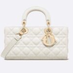 Sac Dior Femme CD Medium D-Joy en cuir d'agneau Cannage Latte