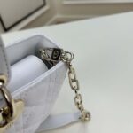 Dior Women CD Medium D-Joy Bag Latte Cannage Lambskin – Image 8