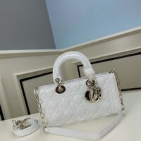 Dior Women CD Medium D-Joy Bag Latte Cannage Lambskin (1)