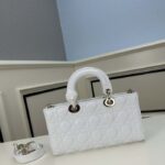 Dior Women CD Medium D-Joy Bag Latte Cannage Lambskin – Image 3