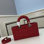 Dior Women CD Medium D-Joy Bag Scarlet Red Cannage Lambskin - immagine 3