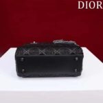 Dior Women CD Mini Lady Dior Bag Black Cannage Cotton Embroidered Micropearls - immagine 6