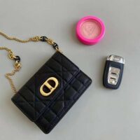 Dior Women CD Miss Caro Micro Bag Black Macrocannage Lambskin (5)