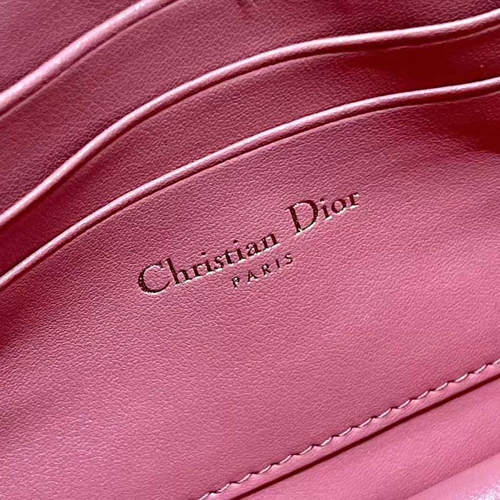 Dior Women CD Miss Caro Mini Bag Light Pink Macrocannage Lambskin (2)