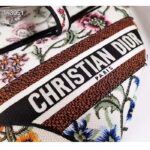 Dior Women CD Saddle Bag White Multicolor Dior Petites Fleurs Embroidery – Image 8