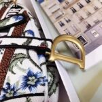 Dior Women CD Saddle Bag White Multicolor Dior Petites Fleurs Embroidery – Image 9