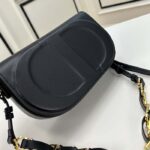 Dior Women CD Signature Bag Strap Black CD-Embossed Box Calfskin - immagine 5