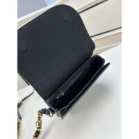 Dior Women CD Signature Bag Strap Black CD-Embossed Box Calfskin (2)