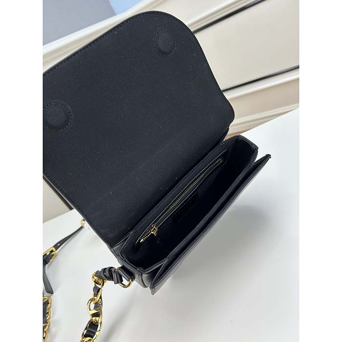 Dior Women CD Signature Bag Strap Black CD-Embossed Box Calfskin (6)