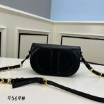 Dior Women CD Signature Bag Strap Black CD-Embossed Box Calfskin - immagine 2