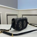 Dior Women CD Signature Bag Strap Blue Dior Oblique Jacquard Flap Closure - Image 3