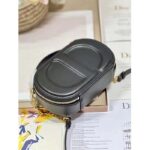 Dior Women CD Signature Oval Camera Bag Black Calfskin Embossed CD Signature – Image 6