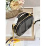 Dior Women CD Signature Oval Camera Bag Black Calfskin Embossed CD Signature – Image 4
