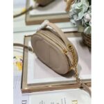 Dior Women CD Signature Oval Camera Bag Caramel Beige Calfskin Embossed - Image 4