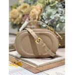 Dior Women CD Signature Oval Camera Bag Caramel Beige Calfskin Embossed - Image 2