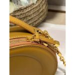 Dior Women CD Signature Oval Camera Bag Golden Saddle Calfskin Calfskin Embossed - Imagen 9