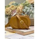 Dior Women CD Signature Oval Camera Bag Golden Saddle Calfskin Calfskin Embossed - Imagen 2