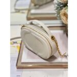 Dior Women CD Signature Oval Camera Bag Latte Calfskin Calfskin Embossed – Image 4