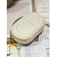 Dior Women CD Signature Oval Camera Bag Latte Calfskin Calfskin Embossed (1)