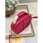 Dior Women CD Signature Oval Camera Bag Rani Pink Calfskin Embossed - Image 4