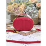 Dior Women CD Signature Oval Camera Bag Rani Pink Calfskin Embossed - Image 3