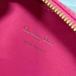 Dior Women CD Signature Oval Camera Bag Rani Pink Calfskin Embossed - Image 10