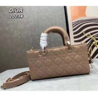 Dior Women CD Small Lady D-Joy Bag Hazelnut Cannage Lambskin (2)