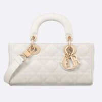 Dior Women CD Small Lady D-Joy Bag Latte Cannage Lambskin (8)