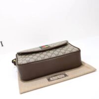 Gucci GG Unisex Ophidia Messenger Bag Beige Ebony GG Supreme Canvas Double G (11)