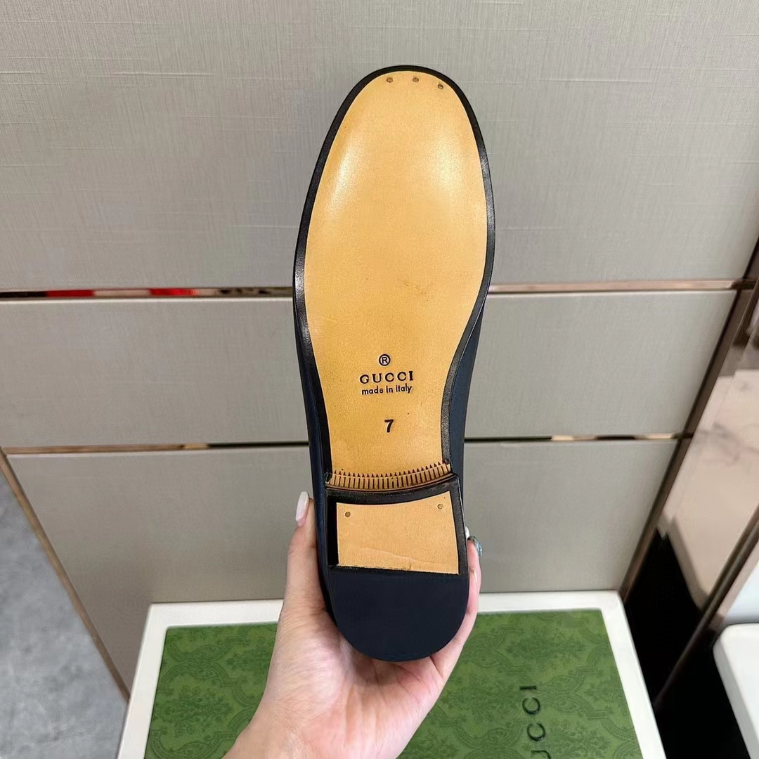Gucci Men GG 1953 Horsebit Loafer Black Leather Flat 1.3 CM Heel (2)