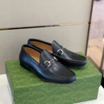 Gucci Men GG 1953 Horsebit Loafer Black Leather Flat 1.3 CM Heel - immagine 3