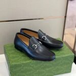 Gucci Men GG 1953 Horsebit Loafer Black Leather Flat 1.3 CM Heel - immagine 6