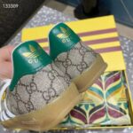 Gucci Unisex Adidas x Gucci Gazelle Sneaker Beige Ebony GG Supreme Canvas Low Heel - Image 10