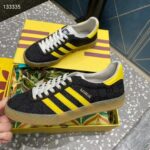 Gucci Unisex Adidas x Gucci Gazelle Sneaker Black Original GG Canvas Rubber Low 3 CM Heel - Image 5