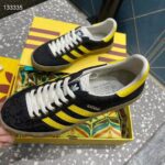 Gucci Unisex Adidas x Gucci Gazelle Sneaker Black Original GG Canvas Rubber Low 3 CM Heel - Image 6
