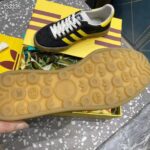 Gucci Unisex Adidas x Gucci Gazelle Sneaker Black Original GG Canvas Rubber Low 3 CM Heel - Image 8