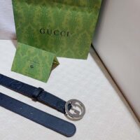 Gucci Unisex Blondie Belt Black Maxi GG Leather G Buckle 3 CM Width (1)