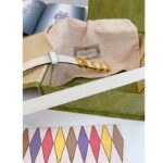 Gucci Unisex Buckle Thin Belt White Leather Gold-Toned Hardware 2 CM Width - immagine 4