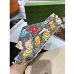 Gucci Unisex GG Animal Print Rubber Slide Sandal Beige Embossed Interlocking G Low Heel - immagine 4