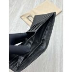 Gucci Unisex GG Gucci Signature Wallet Card Case Black Leather Metal Eight Card Slots - Imagen 9