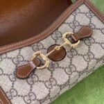 Gucci Unisex GG Horsebit 1955 Mini Bag Beige Ebony GG Supreme Canvas - Bild 10