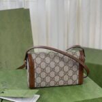 Gucci Unisex GG Horsebit 1955 Mini Bag Beige Ebony GG Supreme Canvas - Bild 4