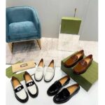 Gucci Unisex GG Interlocking G Loafer Black Leather Sole Flat 1.5 CM Heel - Image 11