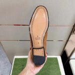 Gucci Unisex GG Jordaan Loafer Light Brown Suede Horsebit Slim Shape Leather Flat - Imagen 10