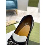 Gucci Unisex GG Loafer Interlocking G Black Off White Leather Rubber Lug Mid 4.3 CM Heel - Image 10