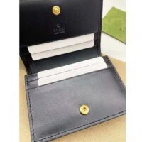 Gucci Unisex GG Marmont Card Case Wallet Black Matelassé Leather Double G (1)