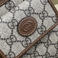 Gucci Unisex GG Mini Bucket Bag Interlocking G Beige Ebony GG Supreme Canvas (1)