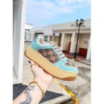 Gucci Unisex GG Screener Sneaker Camel Ebony GG Canvas Bi-Color Chunky Laces - Image 6