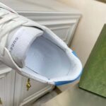 Gucci Unisex GG Sneaker Web White Leather Blue Lace-Up Flat - Bild 10